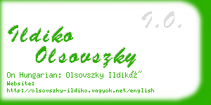 ildiko olsovszky business card